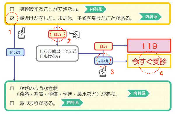 救急受診ガイド例示